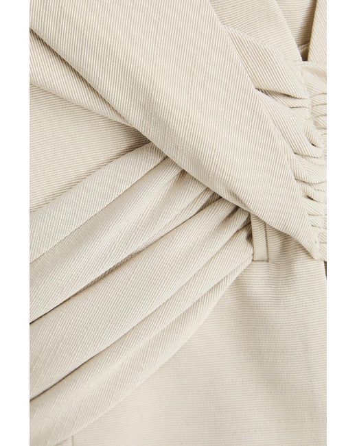 TOVE Natural Draped Faille Blazer