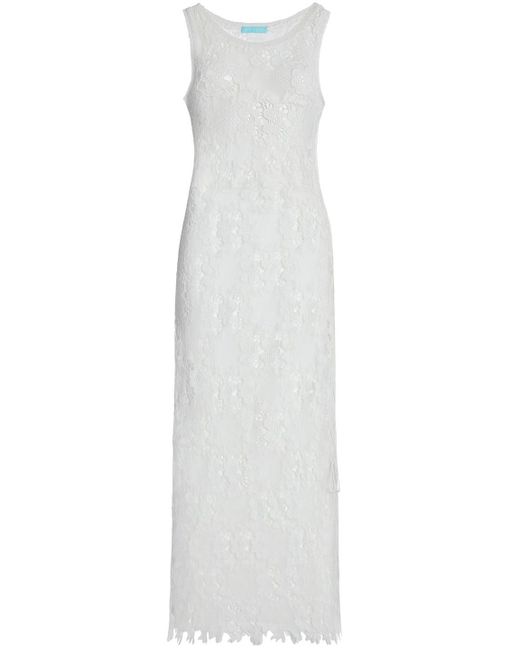 Melissa Odabash White Jamie Guipure Lace Maxi Dress
