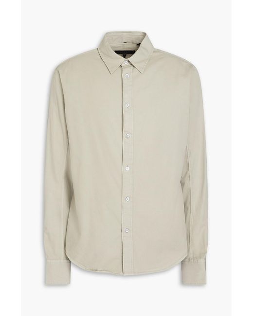 Rag & Bone White Fit 2 Cotton And Lyocell-blend Twill Shirt for men
