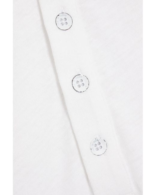 Rag & Bone White Linen And Cotton-blend Polo Shirt for men