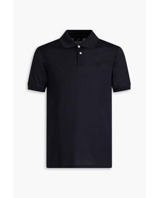 Dunhill Poloshirt aus baumwoll-piqué in Black für Herren