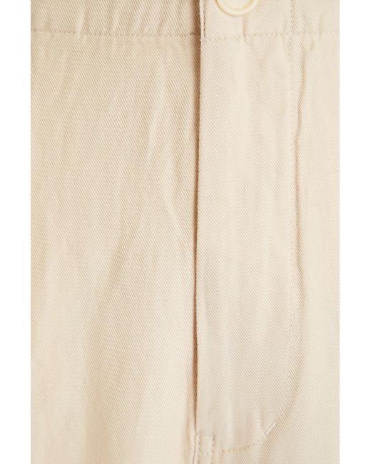 Alex Mill Natural Linen, And Cotton-blend Twill Tapered Pants
