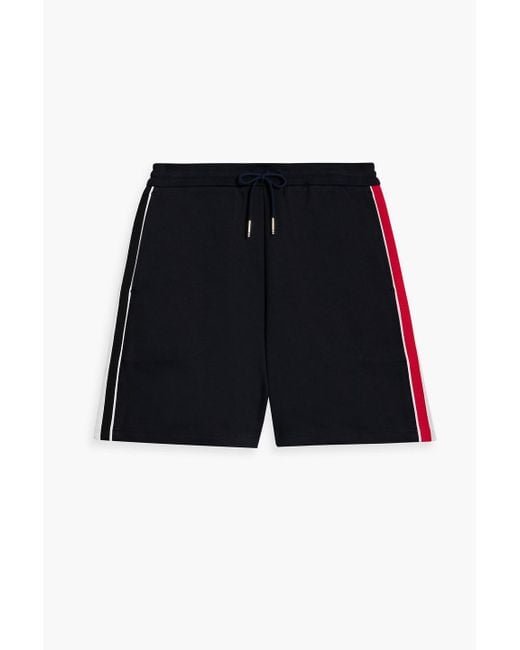 Thom Browne Blue Striped Cotton-jersey Drawstring Shorts for men
