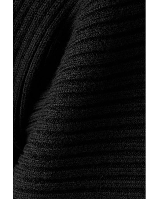 Mara Hoffman Black Marilyn Ribbed Cotton Midi Dress