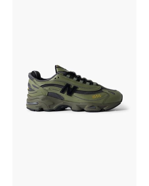 New Balance Green M1000 Embroidered And Mesh Sneakers for men