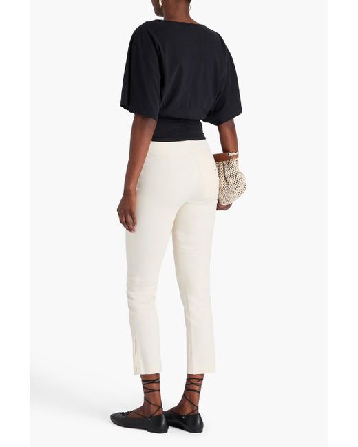 Isabel Marant White Hose "ovida" mit geradem bein aus crêpe aus einer baumwollmischung
