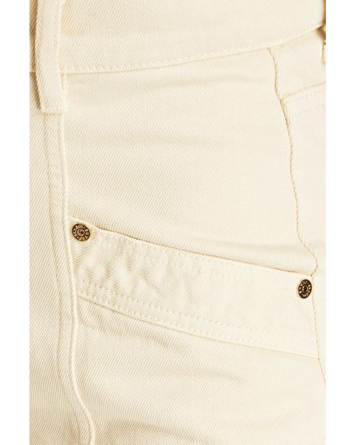 Sandro White High-rise Tapered Jeans