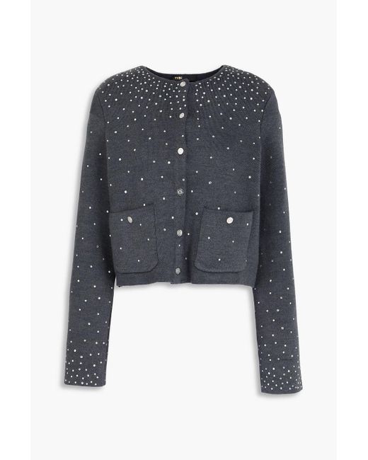 Maje Blue Strickcardigan mit kristallverzierung