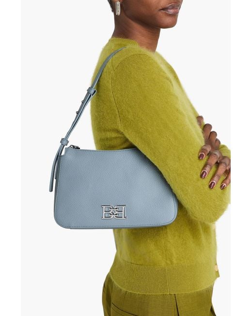 Bally Blue B-Chain Pebbled-Leather Shoulder Bag