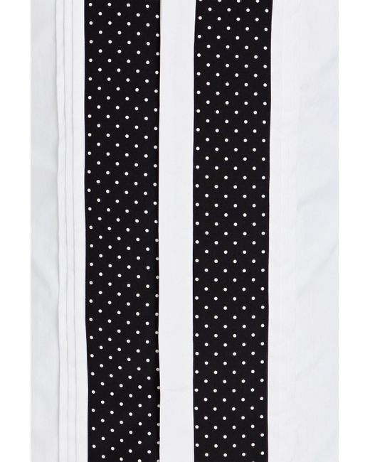 Dolce & Gabbana Hemd mit schmaler passform aus popeline aus einer baumwoll-seidenmischung mit polka-dots in Black für Herren