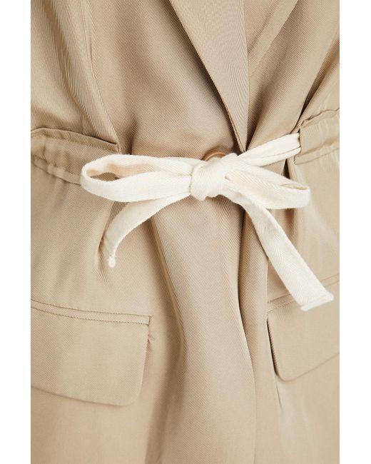 By Malene Birger Natural Biento Satin-twill Blazer