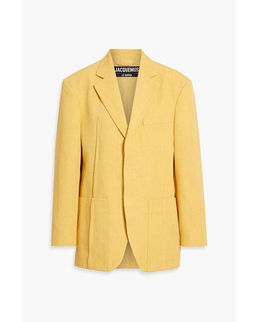 Jacquemus Yellow Blazer aus einer leinenmischung