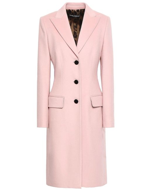 Dolce & Gabbana Pink Wool-felt Coat