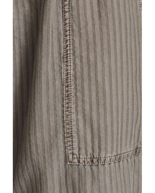 James Perse Gray Cropped karottenhose aus einer gerippten baumwoll-lyocellmischung