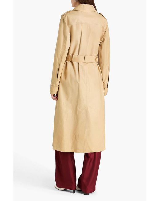 Jil Sander Natural Belted Leather Coat