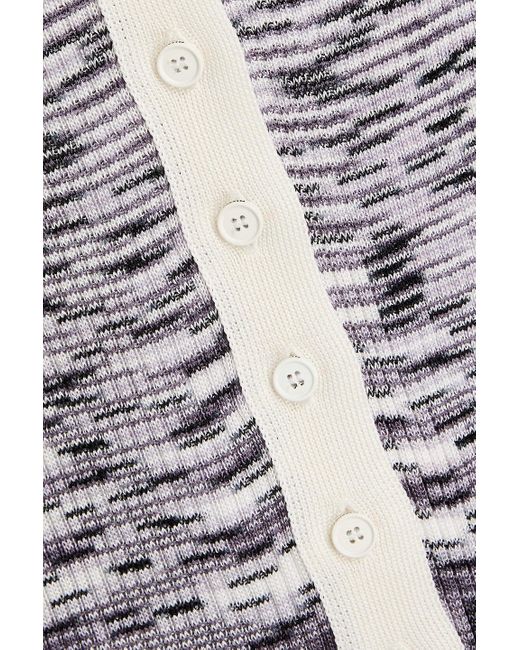 Missoni White Space-dyed Crochet-knit Shirt