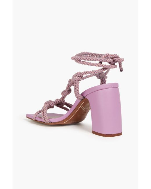 Zimmermann Pink Knotted Cord Sandals