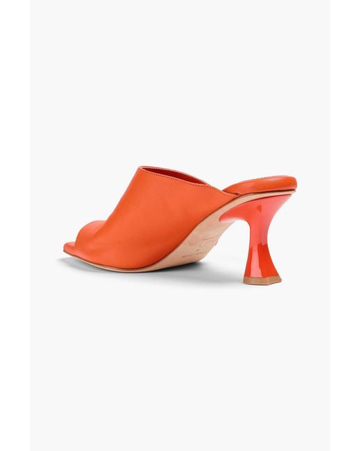 STUDIO AMELIA Red Ida 70 Leather Mules