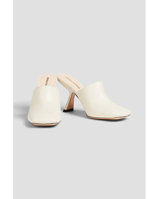 Nicholas Kirkwood 90mm Alba Leather Mules in White