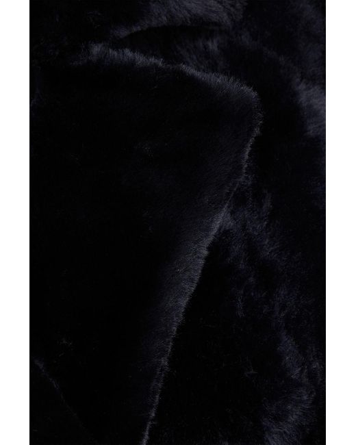 Yves Salomon Black Double-breasted Shearling Coat