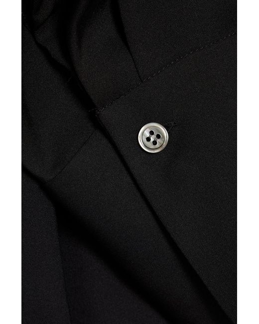 Theory Black Silk Crepe De Chine Top