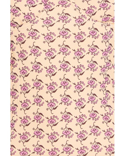 Tory Burch Pink Badeanzug mit floralem print