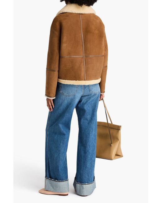 Yves Salomon Brown Shearling Jacket