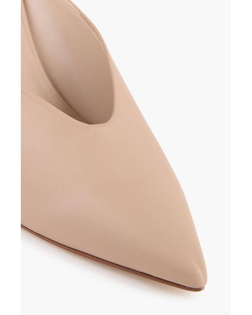 Stuart Weitzman Pink Lula Leather Mules