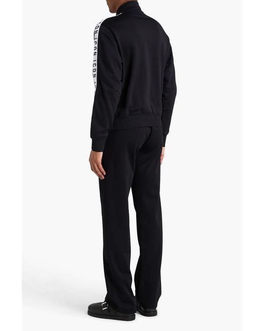 DSquared² Black Printed Jersey Track Jacket for men