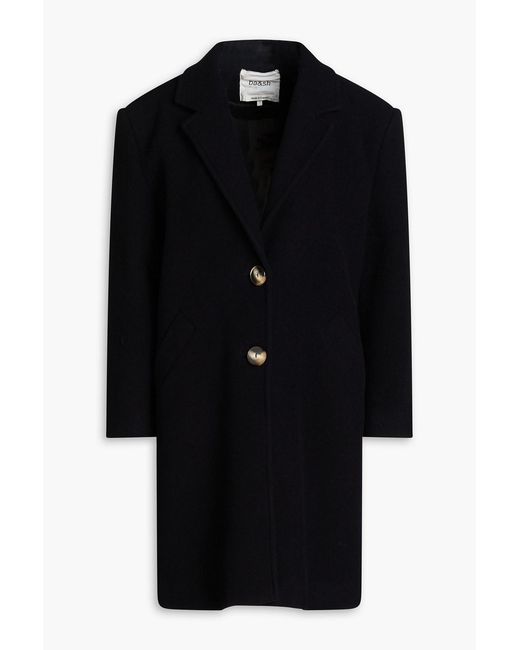 Ba&sh Black Gael Wool-blend Felt Coat