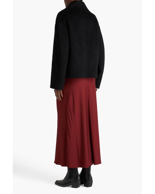 Loulou de Saison Black Meyer Double-breasted Wool And Cashmere-blend Felt Coat
