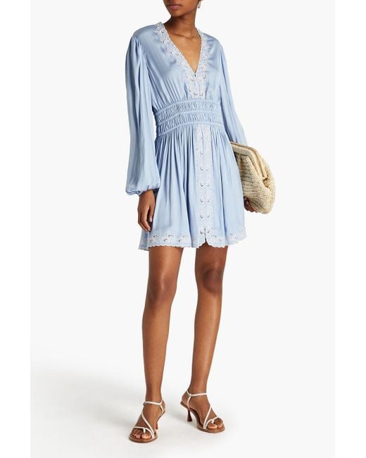 Gathered satin sale mini dress