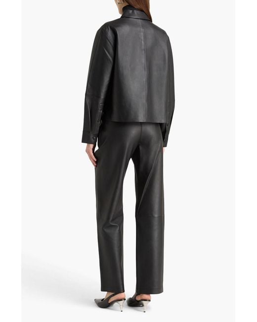 Theory Black Leather Jacket