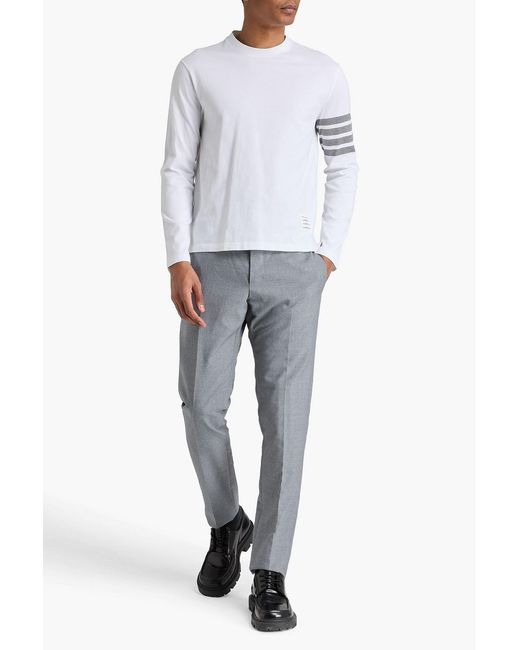 Thom Browne Gray Wool-Blend Pants for men