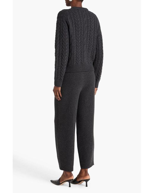 Theory Black Wool And Cashmere-Blend Tapered Pants
