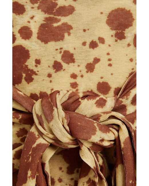 Nanushka Metallic Printed Jersey Midi Dress