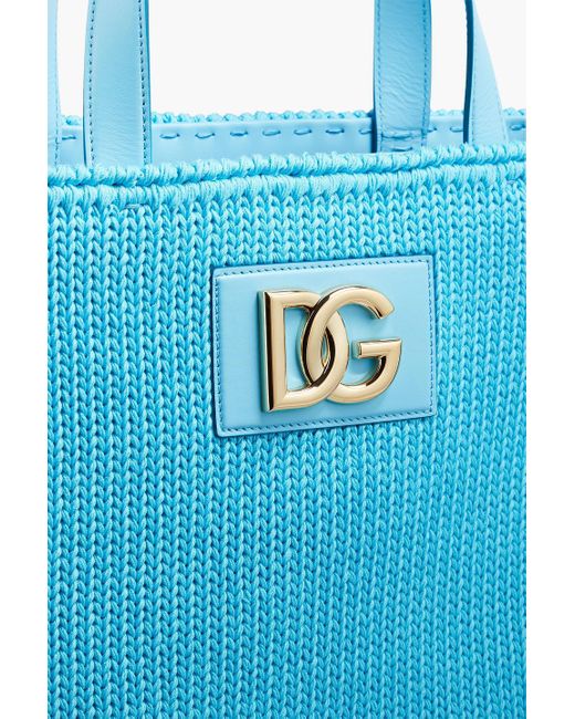 Dolce & Gabbana Blue Knitted Tote