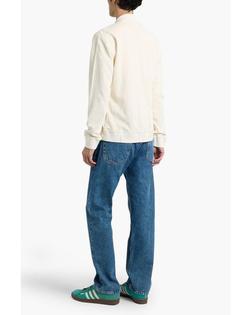 Orlebar Brown Natural Brendon Ribbed Cotton-terry Zip-up Sweatshirt for men