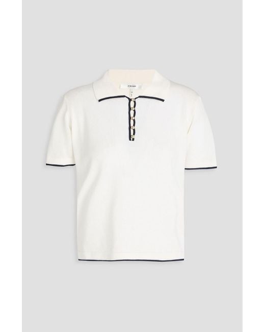 FRAME Gray Cotton Polo Shirt