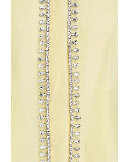Zimmermann Yellow Hemd aus organza aus einer leinen-seidenmischung mit verzierung