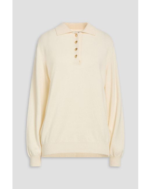 Blazé Milano Natural Highland Wool And Cashmere-blend Polo Sweater