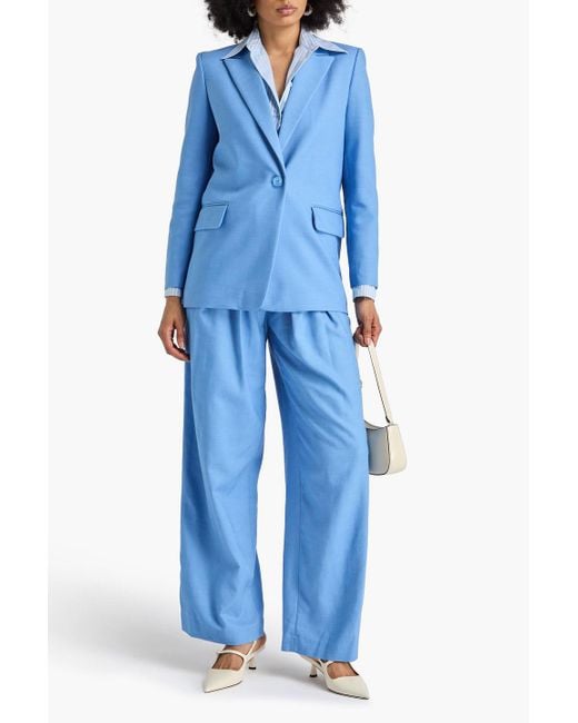 Maje Blue Crepe Blazer