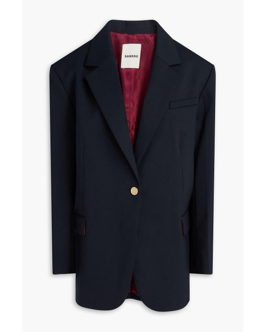 Sandro Blue Twill Blazer