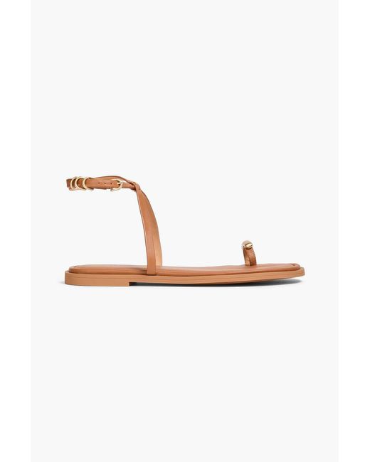 Rag & Bone Brown Geo Embellished Leather Sandals