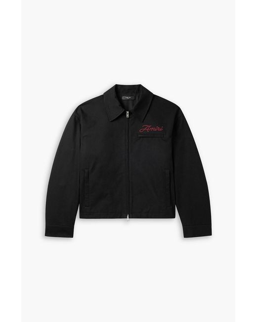 Amiri Black Cotton-Twill Jacket for men