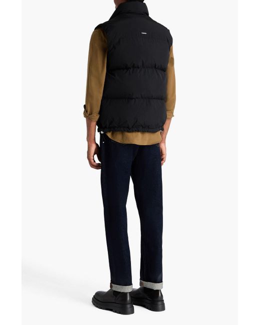 Sandro Black Quilted Shell Vest for men