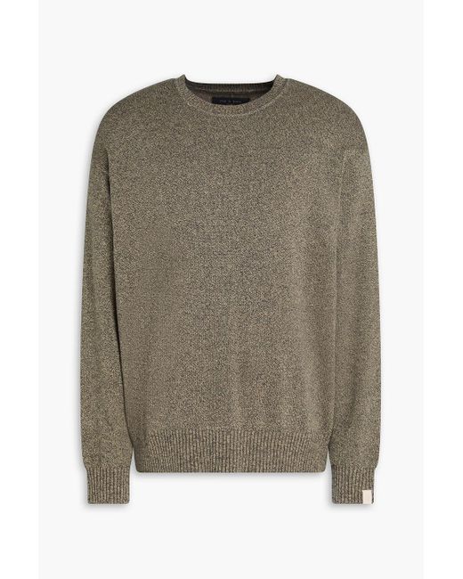Rag & Bone Dexter pullover aus melierter baumwolle in Green für Herren