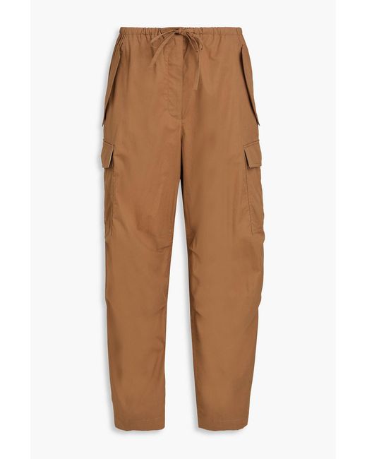 Theory Brown Cotton-Twill Cargo Pants