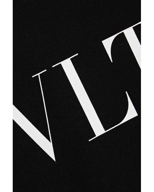 Valentino Garavani Black Vltn Logo-print Cotton-jersey T-shirt