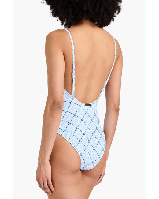 Heidi Klein Blue Printed Swimsuit